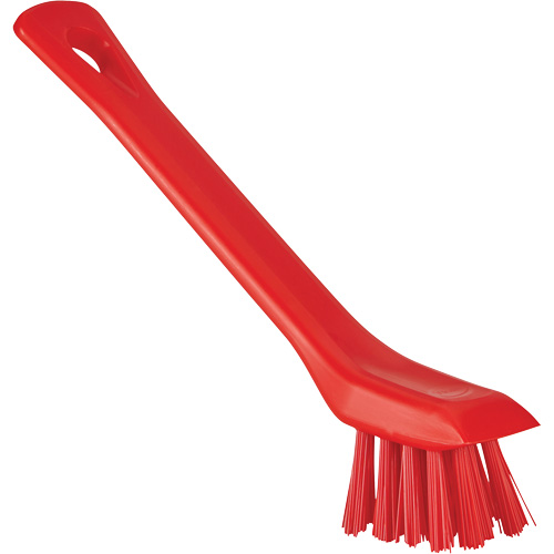 Brush with Scraping Edge, Stiff Bristles, 6" Long, Red Mukwa Safety Services