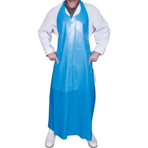 Top Dog 8 Mil. Apron, Polyurethane, 50" L x Blue Mukwa Safety Services