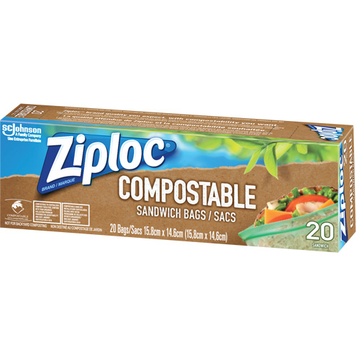 Sacs &agrave; sandwich compostables Ziploc Mukwa Safety Services