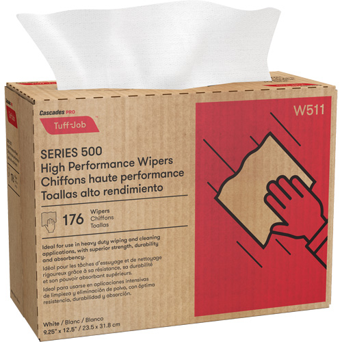 Pro Tuff-Job&reg; High Performance Spunlace Wipers, All-Purpose, 12-1/2" L x 9-1/4" W Mukwa Safety Services