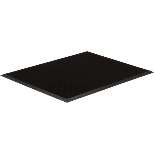 Tapis dentr&eacute;e Gritstop Fingermat, Caoutchouc, Grattoir Type, Motif Style pointe de doigt, 3' x 5', Noir Mukwa Safety Services