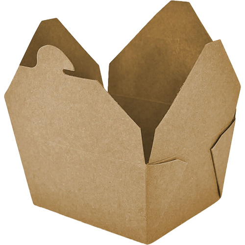Contenants pour aliments &agrave; emporter Kraft, Ondul&eacute;, Rectangulaire Mukwa Safety Services