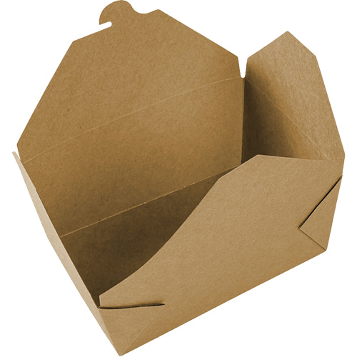 Contenants pour aliments &agrave; emporter Kraft, Ondul&eacute;, Rectangulaire Mukwa Safety Services