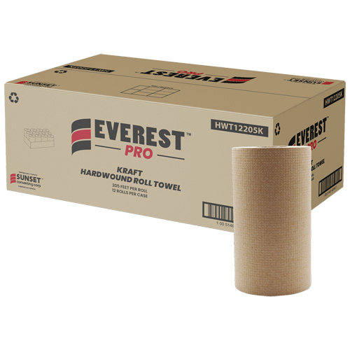 Kraft Hardwound Roll Towels, 1 Ply, Centre Pull, 205' L Mukwa Safety Services