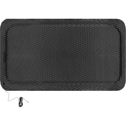 Ensemble de tapis conductible Hog Heaven Max, 3' la x 5' lo, 7/8" &eacute;paisseur, Noir, Nitrile Mukwa Safety Services
