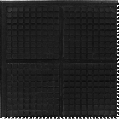 Hog Heaven III Comfort Modular Centre Tile, Corrugated, 3' x 3' x 3/4", Black, Nitrile Mukwa Safety Services