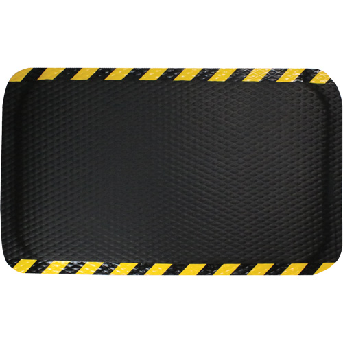 Hog Heaven Mat, Diamond, 3' x 5' x 5/8", Black/Yellow, Nitrile Mukwa Safety Services