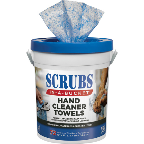 Hand Cleaner Towels, 72 Wipes, 12" x 10" Mukwa Safety Services