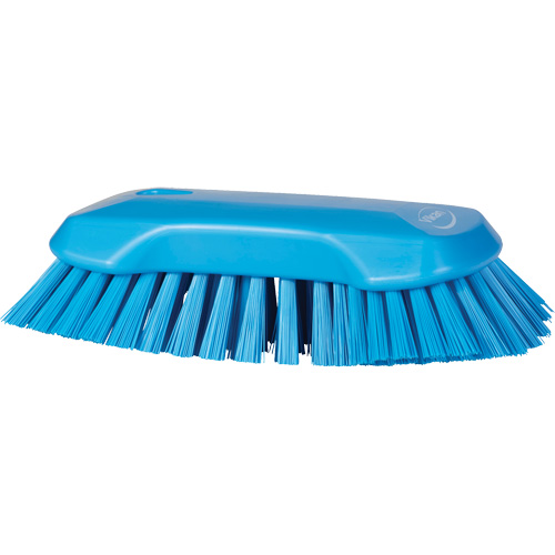 Hand Brush, Extra Stiff Bristles, 9-1/10" Long, Blue Mukwa Safety Services