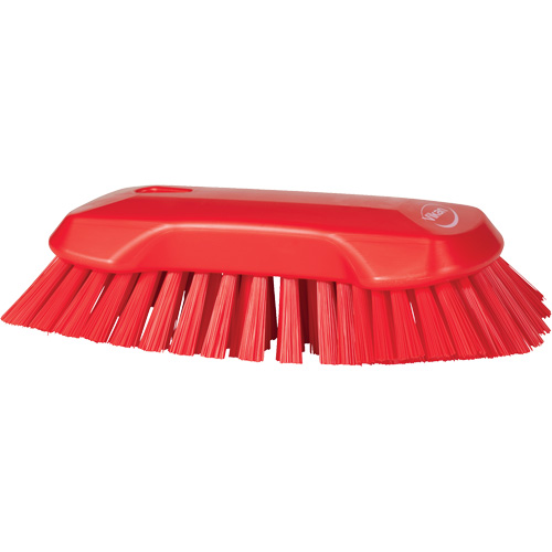 Hand Brush, Extra Stiff Bristles, 9-1/10" Long, Red Mukwa Safety Services