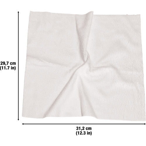 Washable Cleaning Cloths, Microfibre, White Mukwa Safety Services