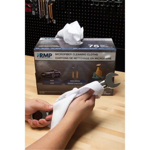 Washable Cleaning Cloths, Microfibre, White Mukwa Safety Services