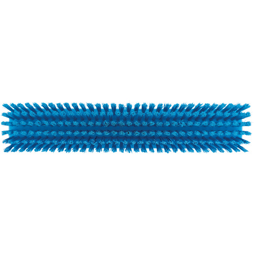 Push Broom Head, Fine/Stiff Bristles, 16-1/2", Polyester/Polypropylene, Blue Mukwa Safety Services