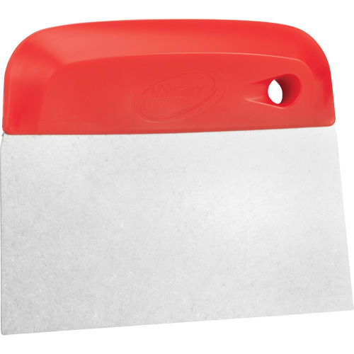 Flexible Stainless Steel Dough Cutter/Scraper, Red, 4-1/2" W x 5-3/4" L Mukwa Safety Services