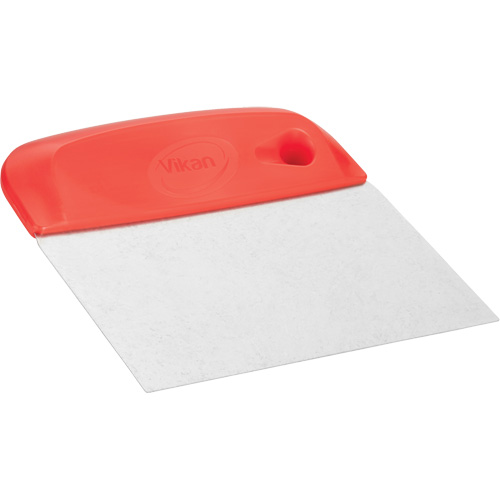Flexible Stainless Steel Dough Cutter/Scraper, Red, 4-1/2" W x 5-3/4" L Mukwa Safety Services