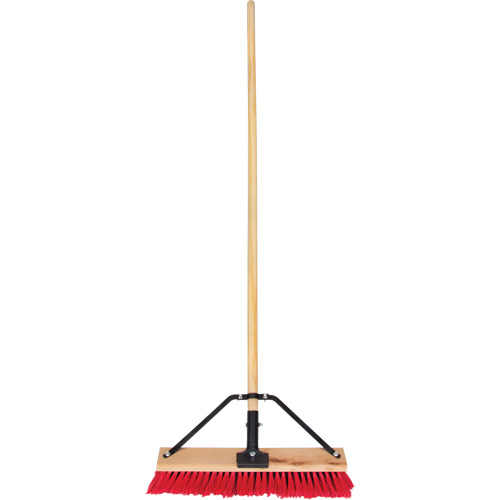 Push Broom with Braced Handle, 18", Medium, PVC Bristles Mukwa Safety Services