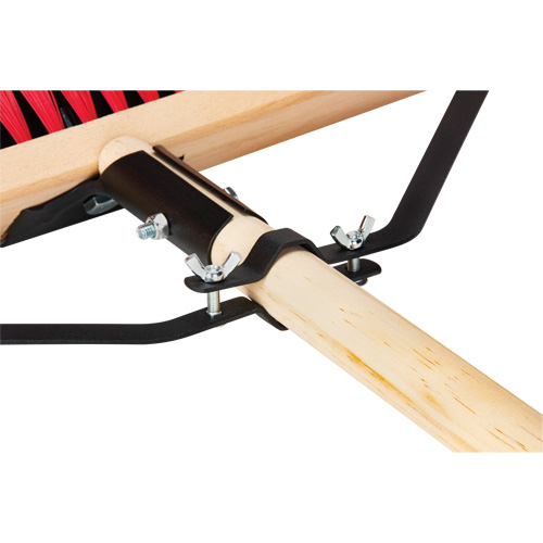 Push Broom with Braced Handle, 18", Medium, PVC Bristles Mukwa Safety Services