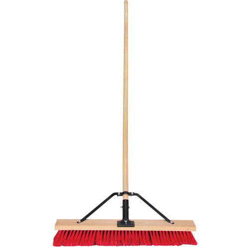 Balai-brosse &agrave; manche renforc&eacute;, 24", Moyen, Soies PVC Mukwa Safety Services