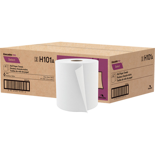 PRO Select Roll Paper Towel, 1 Ply, Standard, 1000' L Mukwa Safety Services