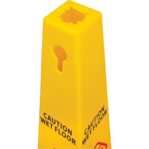 C&ocirc;ne d'avertissement de plancher mouill&eacute;, Bilingue avec pictogramme Mukwa Safety Services