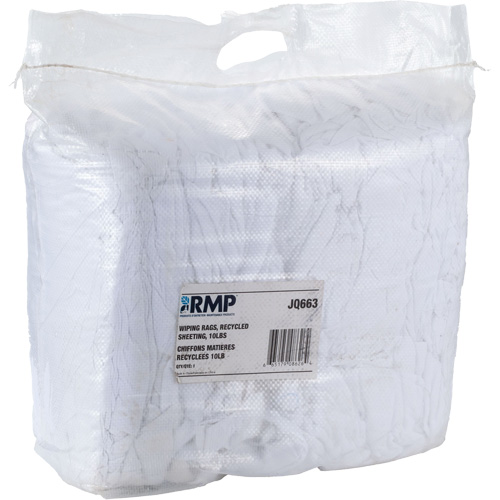 Wiper Rags, White, 10 lbs. Mukwa Safety Services
