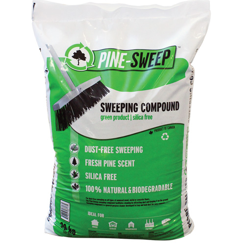 Compos&eacute; de balayage biod&eacute;gradable Pine Sweep, Sac, 44 lb (20 kg) Mukwa Safety Services
