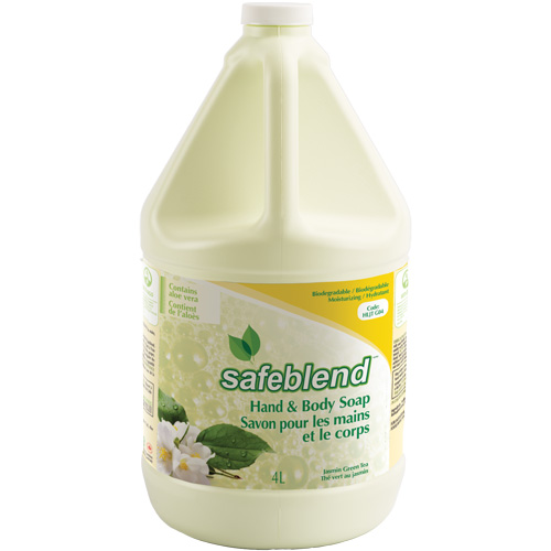 Savon pour les mains et le corps au th&eacute; vert et jasmin, Liquide, 4 L, Parfum&eacute; Mukwa Safety Services