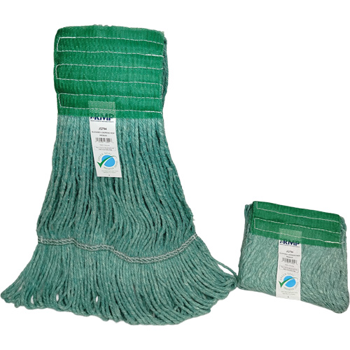 T&ecirc;te de vadrouille &agrave; bande large, Antimicrobien/Finition de plancher/Sp&eacute;cialis&eacute;, Coton/Rayonne/Synth&eacute;tique, Style Boucle Mukwa Safety Services