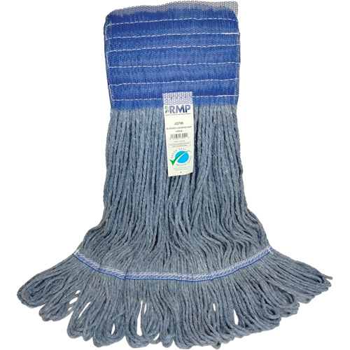 T&ecirc;te de vadrouille &agrave; bande large, Antimicrobien/Finition de plancher/Sp&eacute;cialis&eacute;, Coton/Rayonne/Synth&eacute;tique, Style Boucle Mukwa Safety Services