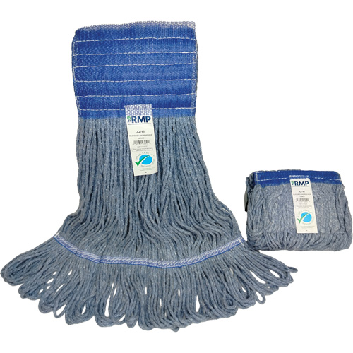 T&ecirc;te de vadrouille &agrave; bande large, Antimicrobien/Finition de plancher/Sp&eacute;cialis&eacute;, Coton/Rayonne/Synth&eacute;tique, Style Boucle Mukwa Safety Services
