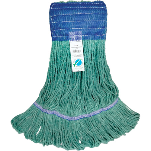 T&ecirc;te de vadrouille &agrave; bande large, Antimicrobien/Finition de plancher/Sp&eacute;cialis&eacute;, Coton/Rayonne/Synth&eacute;tique, Style Boucle Mukwa Safety Services