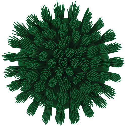 HyDrive Round Drill Brush, Extra Stiff Bristles, 3-1/10" Long, Green Mukwa Safety Services