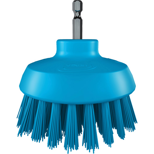 HyDrive Round Drill Brush, Extra Stiff Bristles, 3-1/10" Long, Blue Mukwa Safety Services
