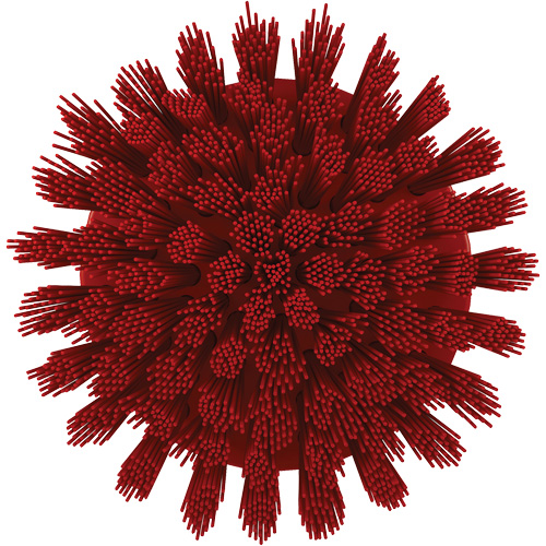 Brosse ronde HyDrive pour perceuse, Soies Tr&egrave;s ferme, Longueur de 3-1/10", Rouge Mukwa Safety Services