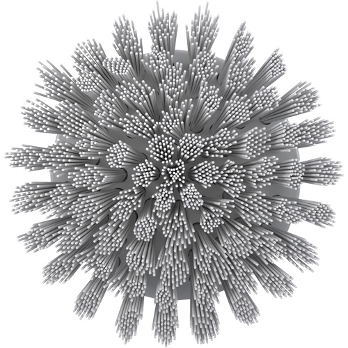 HyDrive Round Drill Brush, Extra Stiff Bristles, 3-1/10" Long, White Mukwa Safety Services