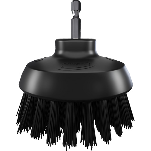 HyDrive Round Drill Brush, Extra Stiff Bristles, 3-1/10" Long, Black Mukwa Safety Services
