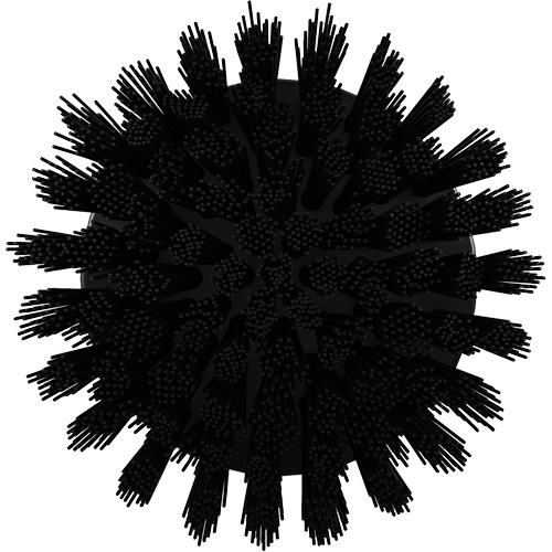 HyDrive Round Drill Brush, Extra Stiff Bristles, 3-1/10" Long, Black Mukwa Safety Services