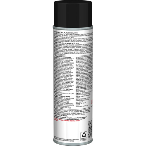 Nettoyant pour pi&egrave;ces de freins Pro Line avec tr&egrave;s faible teneur en COV, Canette a&eacute;rosol Mukwa Safety Services