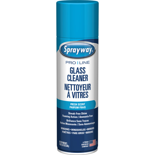 Nettoyant pour vitres Pro Line sans ammoniaque, au parfum frais, 19 oz., Canette a&eacute;rosol Mukwa Safety Services