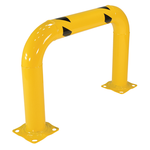 Garde-corps &agrave; profil &eacute;lev&eacute; pour machines, 3' la x 2' h, Jaune Mukwa Safety Services