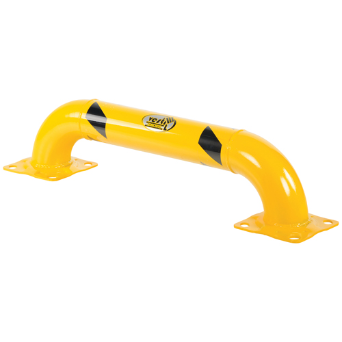 Garde-corps &agrave; profil bas pour rayonnages, 3' la x 0,75' h, Jaune Mukwa Safety Services