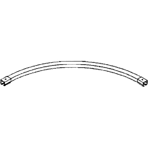 90° Curved Curtain Partition Track with Splicers, 3' L Mukwa Safety Services