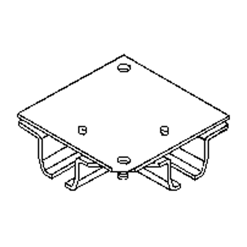 Ceiling Mount Curtain Partition 90° Corner Connector Mukwa Safety Services