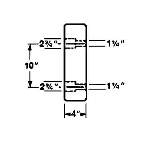 Molded Rubber Dock Guards, Rubber, 18" W x 4" D x 18" H Mukwa Safety Services