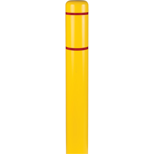 Polyethylene Bollard Covers, 6-5/8" Dia. x 60" L, Yellow Mukwa Safety Services