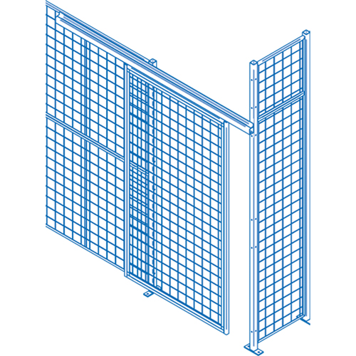 Composantes pour partitions & cloisons grillag&eacute;es - Portes coulissantes, 8' la x 10' h Mukwa Safety Services