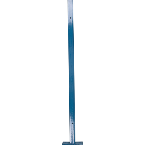 Poteau universel, 4,125' h x 2" la, Bleu Mukwa Safety Services