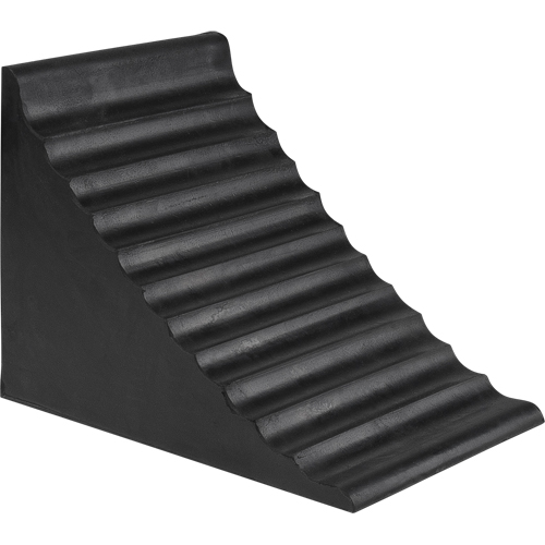Wheel Chock, 9-7/8" x 7-1/8" x 7-1/2", Black Mukwa Safety Services