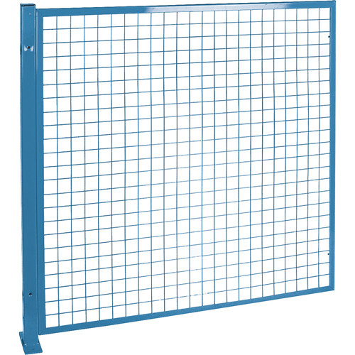 Protecteurs de p&eacute;rim&egrave;tre - Style treillis m&eacute;tallique, 4' h x 4' la, Bleu Mukwa Safety Services