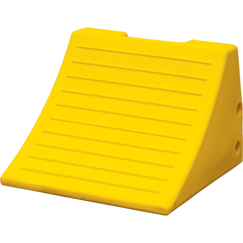 Heavy-Duty Wheel Chocks, Polyurethane, Safety Yellow, 15-1/10" W x 15" D x 11" H Mukwa Safety Services
